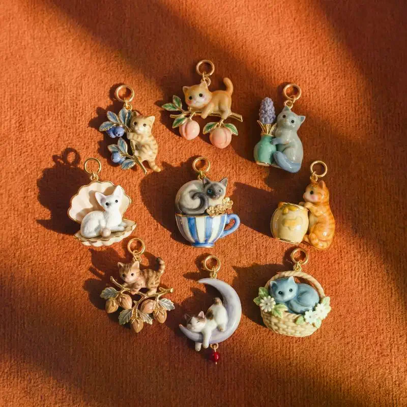 Opening And Closing Square Pendant Necklace New Bedroom Girl's Kitchen Miniature Cabin Scene Necklace Colorful Bow Necklace