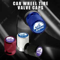 Car CNC Aluminum A Emblem For Clio RS Scenic Logan Megane Captur Kadjar Duster Kwid 4pcs Tire Valve Air Port Stem Cover Caps