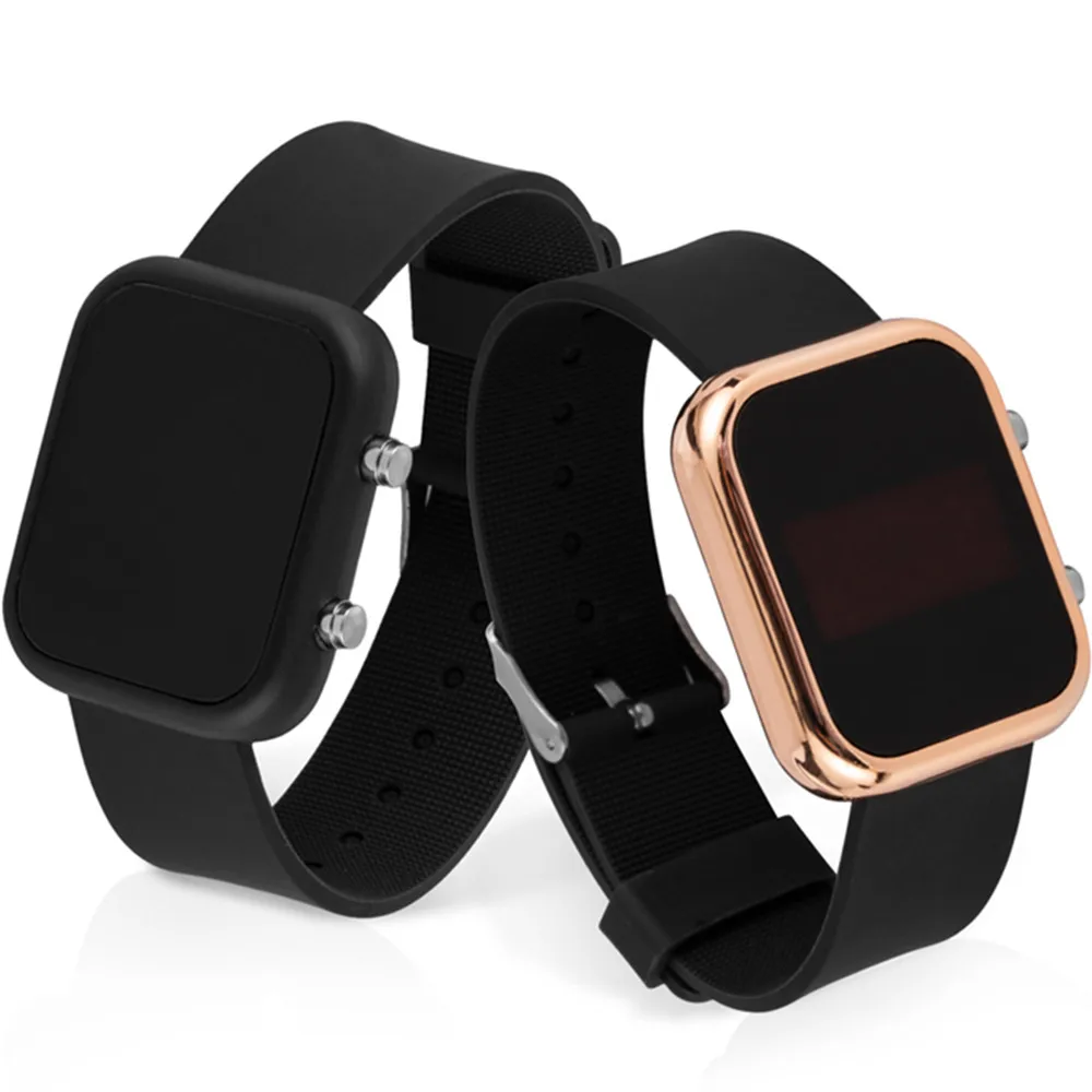 Fashion Digital Watches for Women Simple Square Silicone Strap Electronic Ladies Sports Wristwatch LED Watch Relogio Feminino