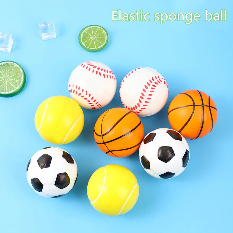 Foam Sponge Decompression Vent Stress Balls Soccer Anti Stress Children Soft Football Basketball Baseball Tennis Motion Toy