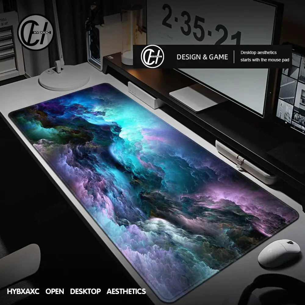 

Galaxy Gaming Mouse Pad Universe Space Solar Planet Deskmat Rubber Mat Non-slip Anime HYBXAXC Desk Protector Keyboard pad 90x40