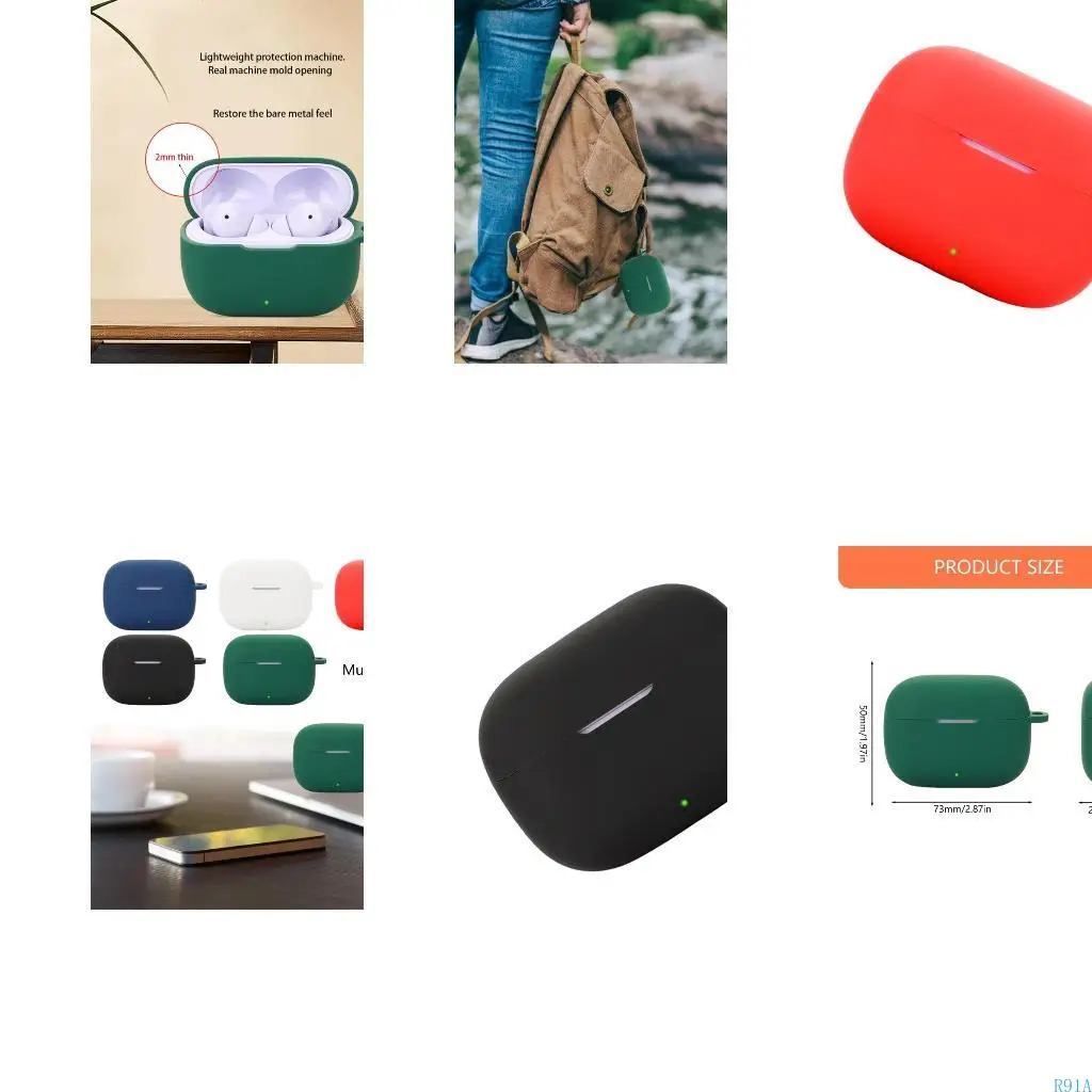 새싹에 대한 R91A T310 이어폰 세척 가능한 커버 해독제 하우징 슬리브 비 슬립 케이스 쉘