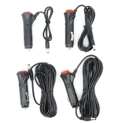 12V 24V Car Adapter Charger Cigarette Lighter male to DC 5.5x2.1 male Power adapter connector Cable Switch For Monitor Camera C