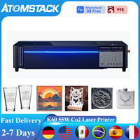 Atomstack K60 Co2 Laser Cutting Engraver Machine Auto Focus Cutter 500*300mm Work Area For Clear Acrylic Glass Laser Printer