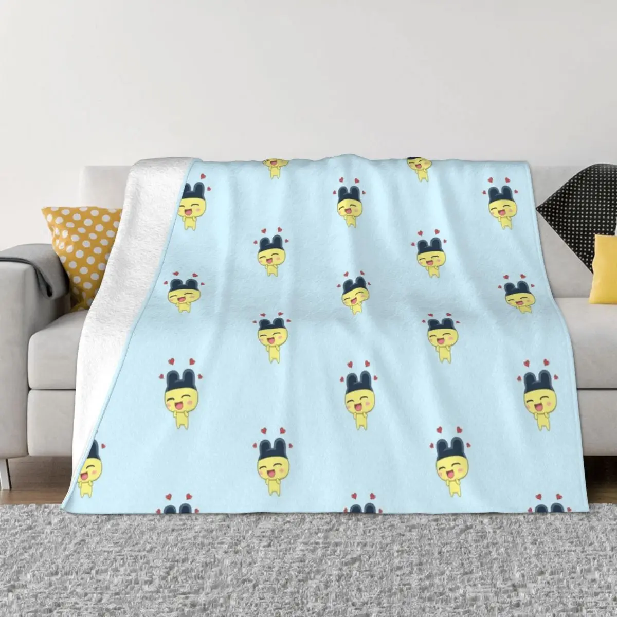 

Mametchi tamagotchi Throw Blanket Plaid Sofa Blankets