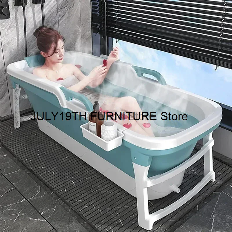 Simple Portable Bathtubs Adult Folding bathtub Household Foaming hot Tub Adult Bathing Tub Full Body Sweat Steam Bathing Basin