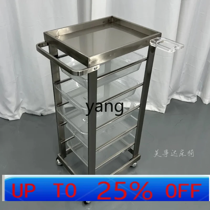 LH hair salon special stainless steel rack barber shop storage folding cart display rack