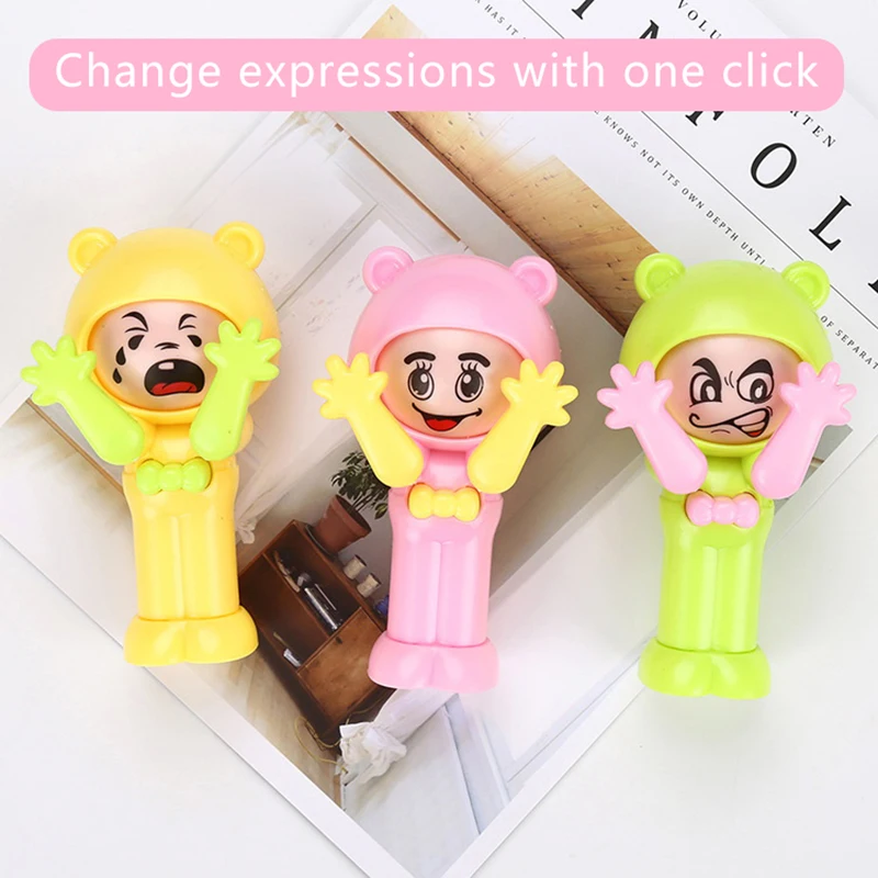 Cartoon Cute Guessing Face Changing Doll Funny Children's Puzzle Toys Kids Rock-Paper-Scissors Toys Fun Holiday Birthday Gifts