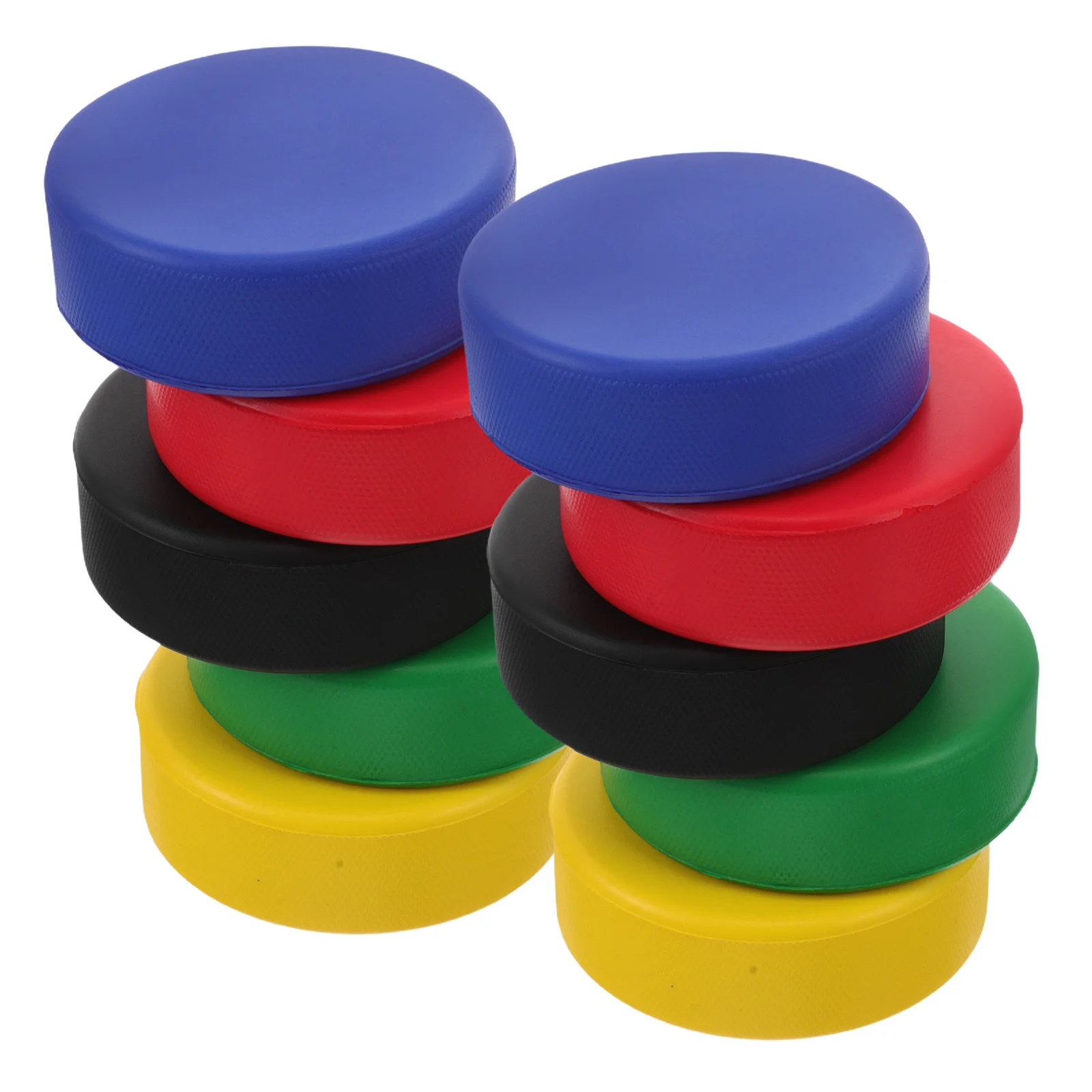 

10Pcs Portable Lightweight PU Foam Ice Hockey Pucks Vibrant Colors for Training Practice Relaxation Ball