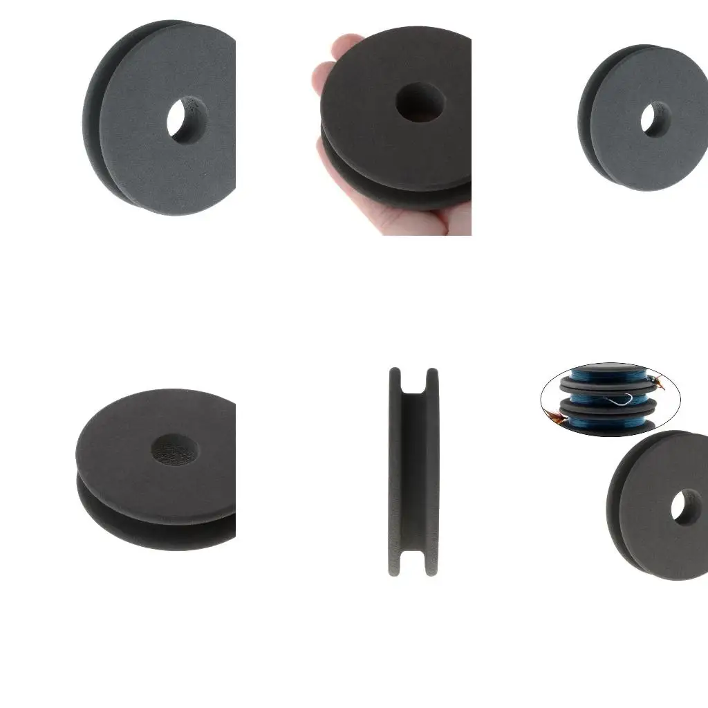 Q39E Fishing Line Winder Foam Storage Reel Winding Plate Wire Rotary Coil Leader Rig