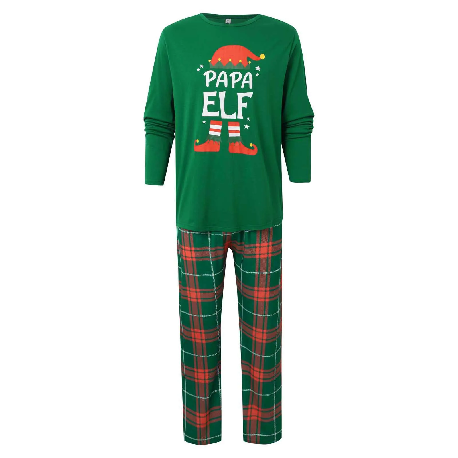 2026Christmas Elf Print Family Matching Outfits Soft Sleepwear Mom Dad Kids Pajamas Set Full Sleeve Cute baby Suit Xmas Look Pjs