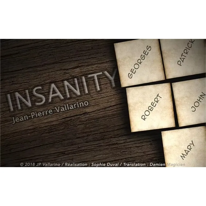 INSANITY (Gimmicks and Online Instruction) by Jean-Pierre Vallarino - Trick,Close up Magic Props Illusions Street Magia Magician