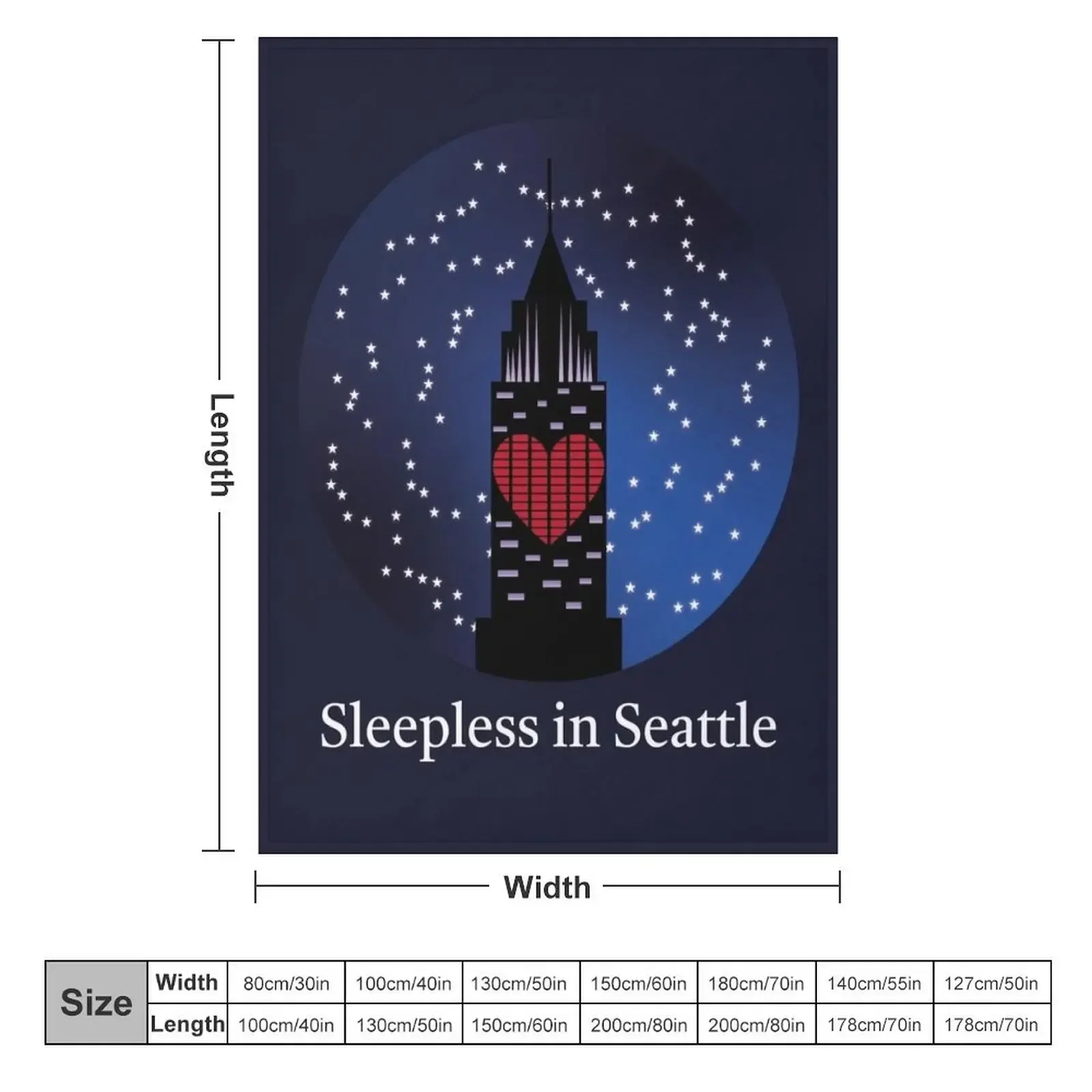 Sleepless in seattle Throw Blanket Bed Fashionable Vintage Blankets