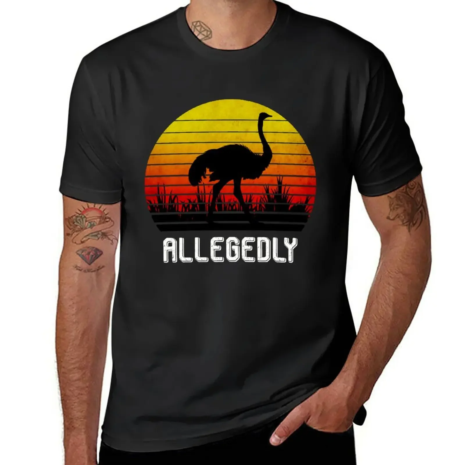 

Allegedly Ostrich T-Shirt plus size tops tops Short sleeve tee men