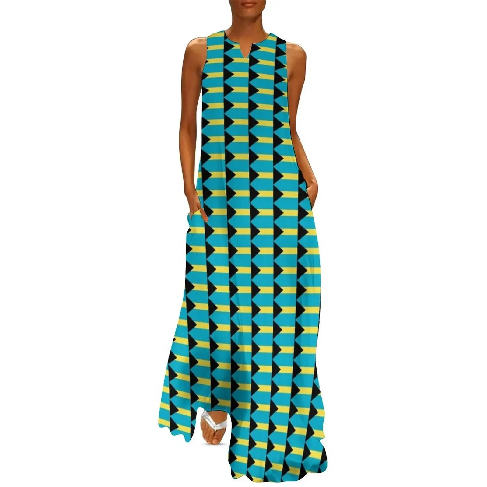 

The Bahamas Flag Design Long Dress long dresses for women fairy dress Women's summer suit sexy dress for women
