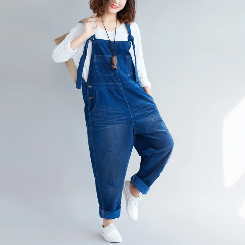 

Jumpsuits Women Causal One Piece Suspenders Overalls Long Pants High Waist Rompers Y2k Streetwear Hole Work 2025 Summer