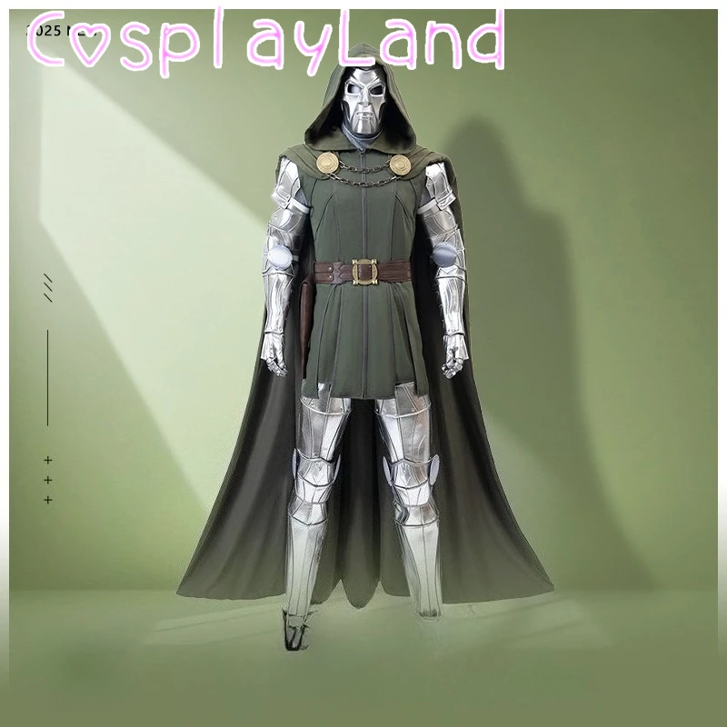 

Doom Cosplay Costume Superhero Doom Man Suit Carnival Halloween Costumes Vest Top Pants Helmet Outfit Comic Con Set Custom Made