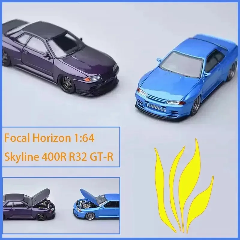 Focal Horizon 1:64 Scale Skyline 400R R32 GT-R Alloy Car Model Collection Display Ornament Toy Gift