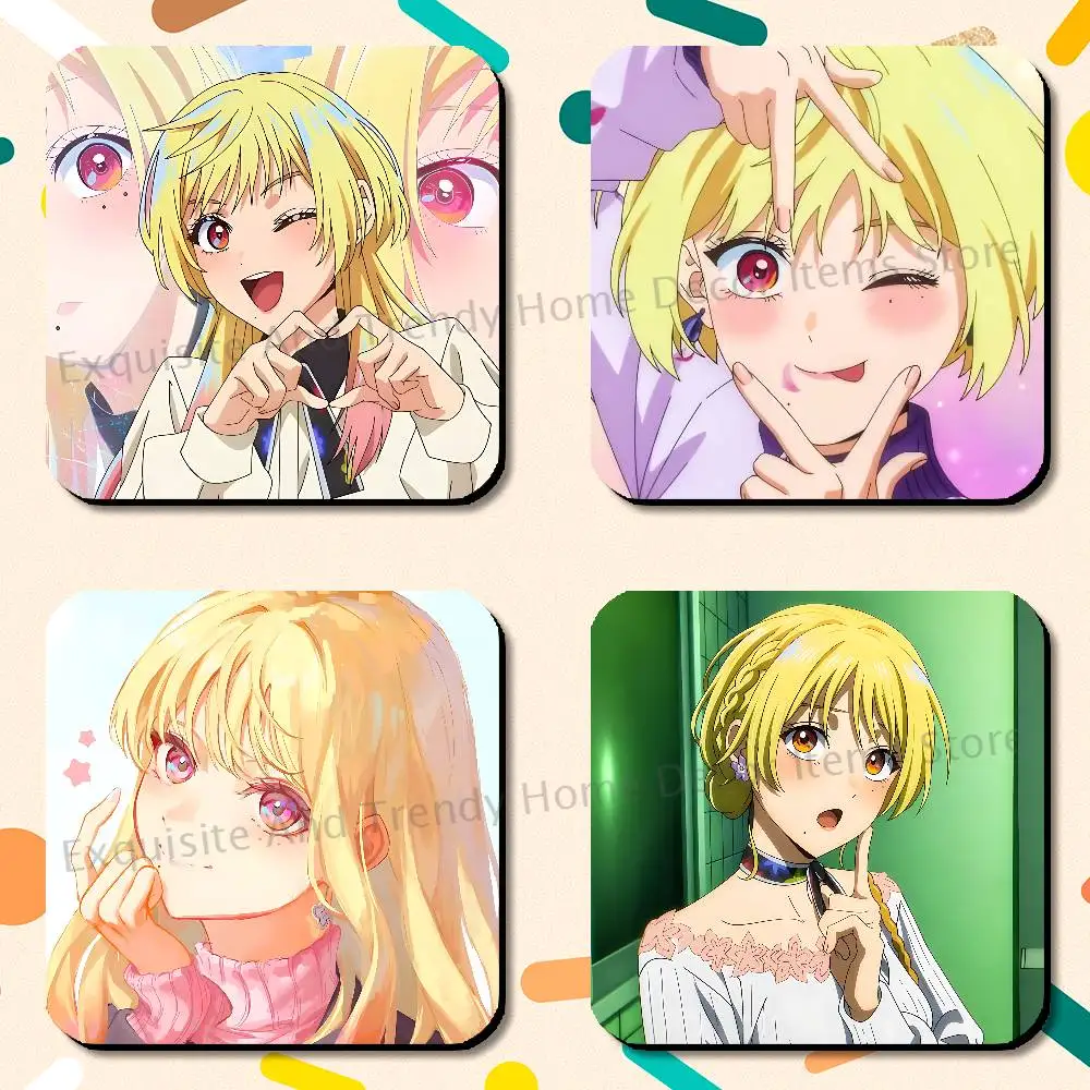 Cute girl M-Mei K-Kinosaki Comics Dimensions 75x75mm Best-Selling Strong Magnetic Fridge Magnets Adhesive to Metal Surfaces