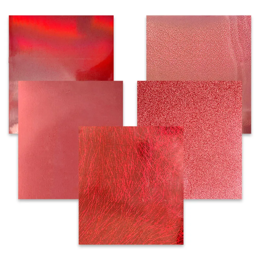 5pcs Red Series Bundle Heat Transfer Vinyl Iron on Clothes Hot Press Tshirt Film 20x25cm HTV Sheet Vinyl for DIY Hat Gift Cut - view 6