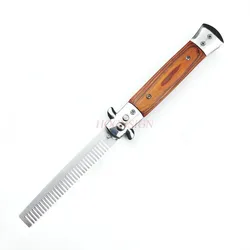Stainless steel spring folding comb, gift comb hair styling products
