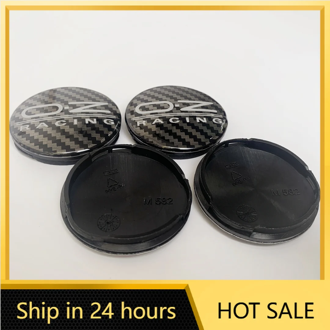 

4PCS/lot Carbon Fiber 55MM OZ Racing Car Wheel Center Hub Caps Wheel Rim Center Hub Cap Cover M582
