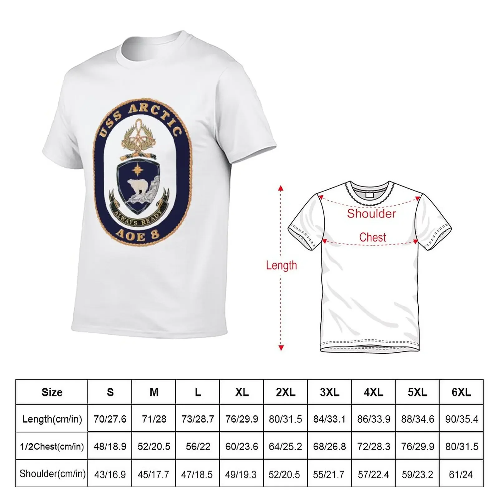 AOE-8 USS (USNS) Arctic T-Shirt custom t shirts customized t shirts mens big and tall t shirts