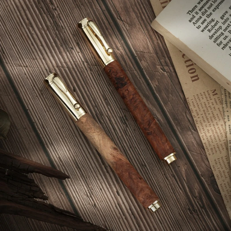 

Japanese Pent Rosewood Signature Ballpoint Pen Black 0.5mm Refill High-end Neutral Pen Handmade Business Gift Cute Pens School