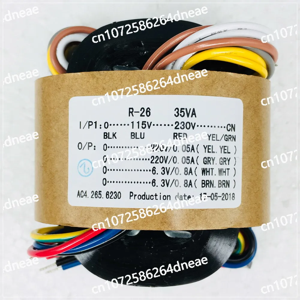 R-type Transformer, The Input Voltage Range Is 0-115-230V To 220V, A Total of 2, The Output Voltage Is 6.3V, A Total of 2.