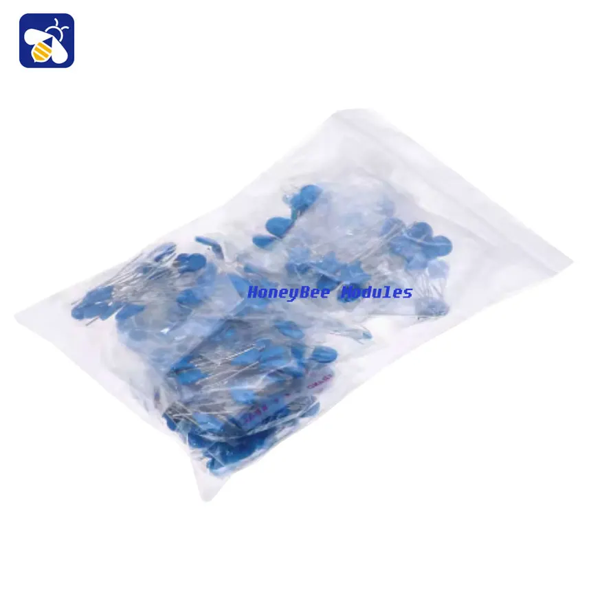 200pcs 20 kinds of specifications blue inserted magnetic chip ceramic capacitor 1KV/2KV/3KV high voltage ceramic capacitor packa