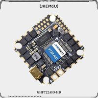 JHEMCU GHF722AIO-HD 40A AIO Flight Controller F722 FC Baro OSD BlackBox 40A 4in1 ESC 2-6S For RC FPV Freestyle Cinewhoop Drone