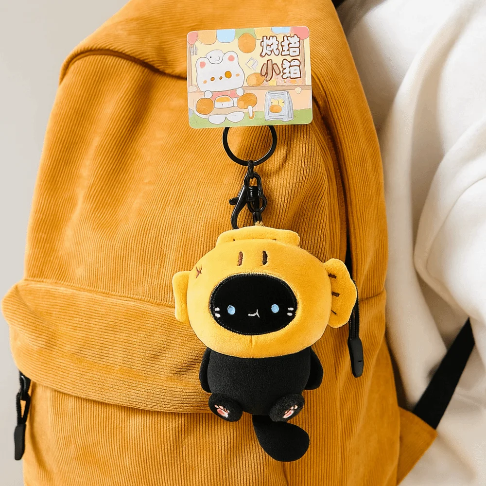 Bakstijl Brasem Yaki Kat Pluche Hanger Taiyaki Brasem Yaki Taiyaki Kat Pluche Sleutelhanger Takoyaki Kat Hoofddeksel Pluche Sleutelhanger