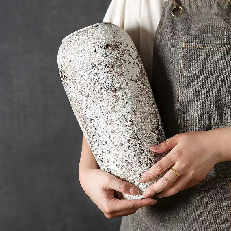 Luxury Vintage Chinese Ceramic Vase Handmade Oriental Pottery for Dried/Fresh Flowers Home Decor Centerpiece Table Decor