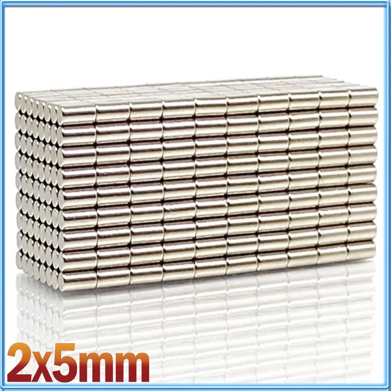 2x5mm 50/100/200/500/1000pcs Small Mini Round Strong Neodymium Magnets 2*5 Permanent Magnet Craft Diy Fridge Magnetic Materials