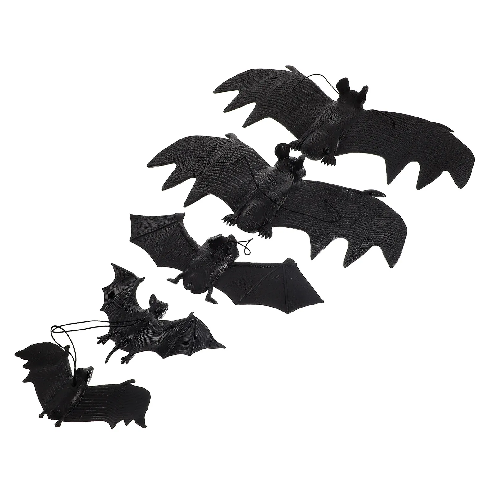 

Набор из 5 праздничных украшений из TPR: мягкие уличные подвески для вечеринок, декор для Хэллоуина, подвески-летучие мыши для оформления деревьев