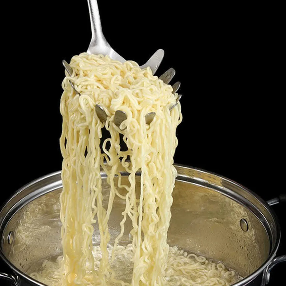 Spaghetti Spoon Server Stainless Steel Long Handle Pasta Spoon Kitchen Noodle Strainer Smooth Easy Clean Cooking Utensil