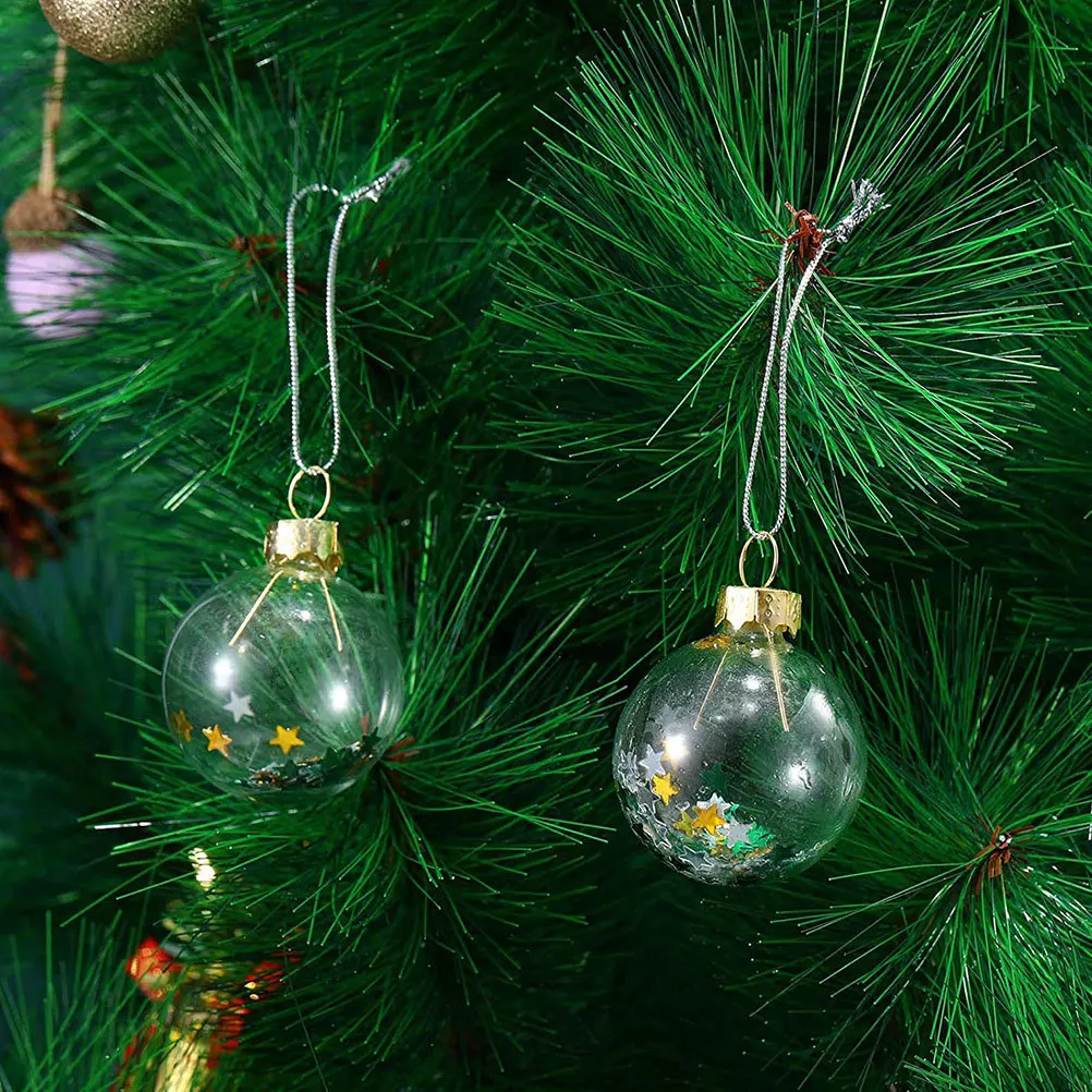 

12pcs Christmas Tree naments 10cm Silver Plastic Balls Xmas Hanging Decor Supplies Party Festive Holiday Accessories PET