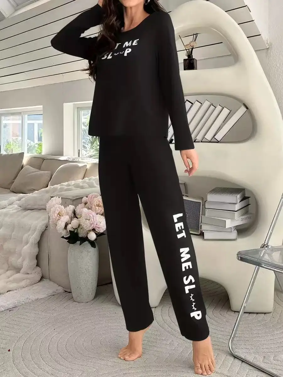 Sleepwear Women's Nightgown Long Sleeve Pajamas Ladies Pj Sets for Woman Pyjamas Set Pajama Girl Home Wear Set Homewear Female