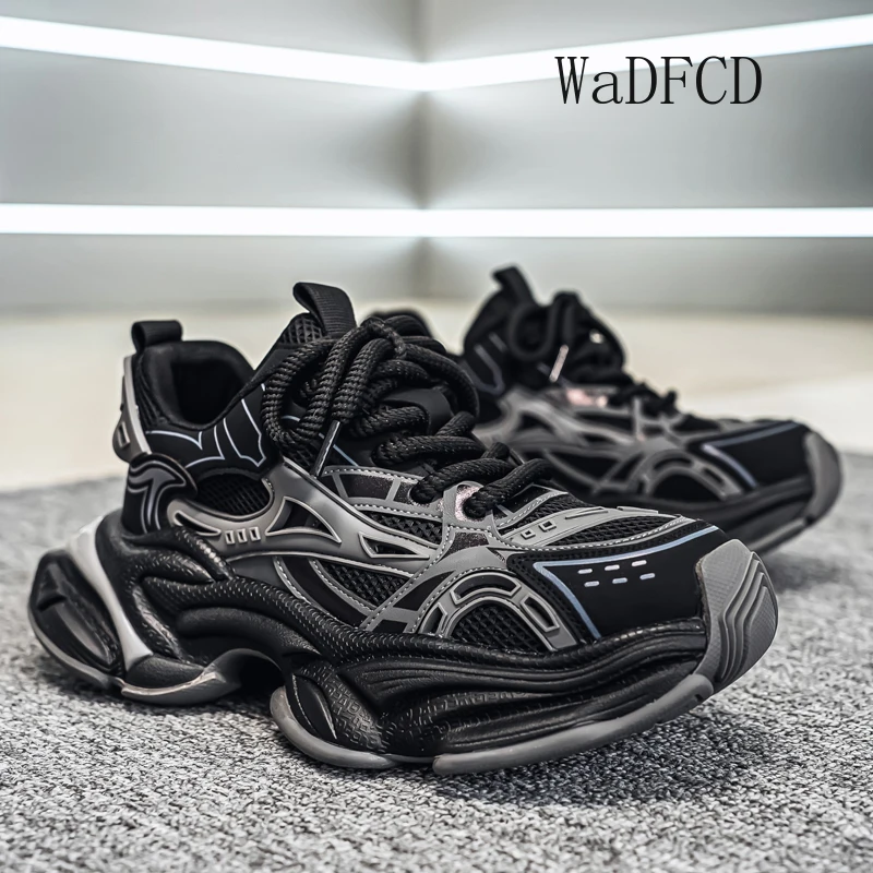 

Массивные кроссовки, мужские дизайнерские разноцветные спортивные туфли, модная повседневная кожаная ткань, дышащая обувь на увеличенной платформе