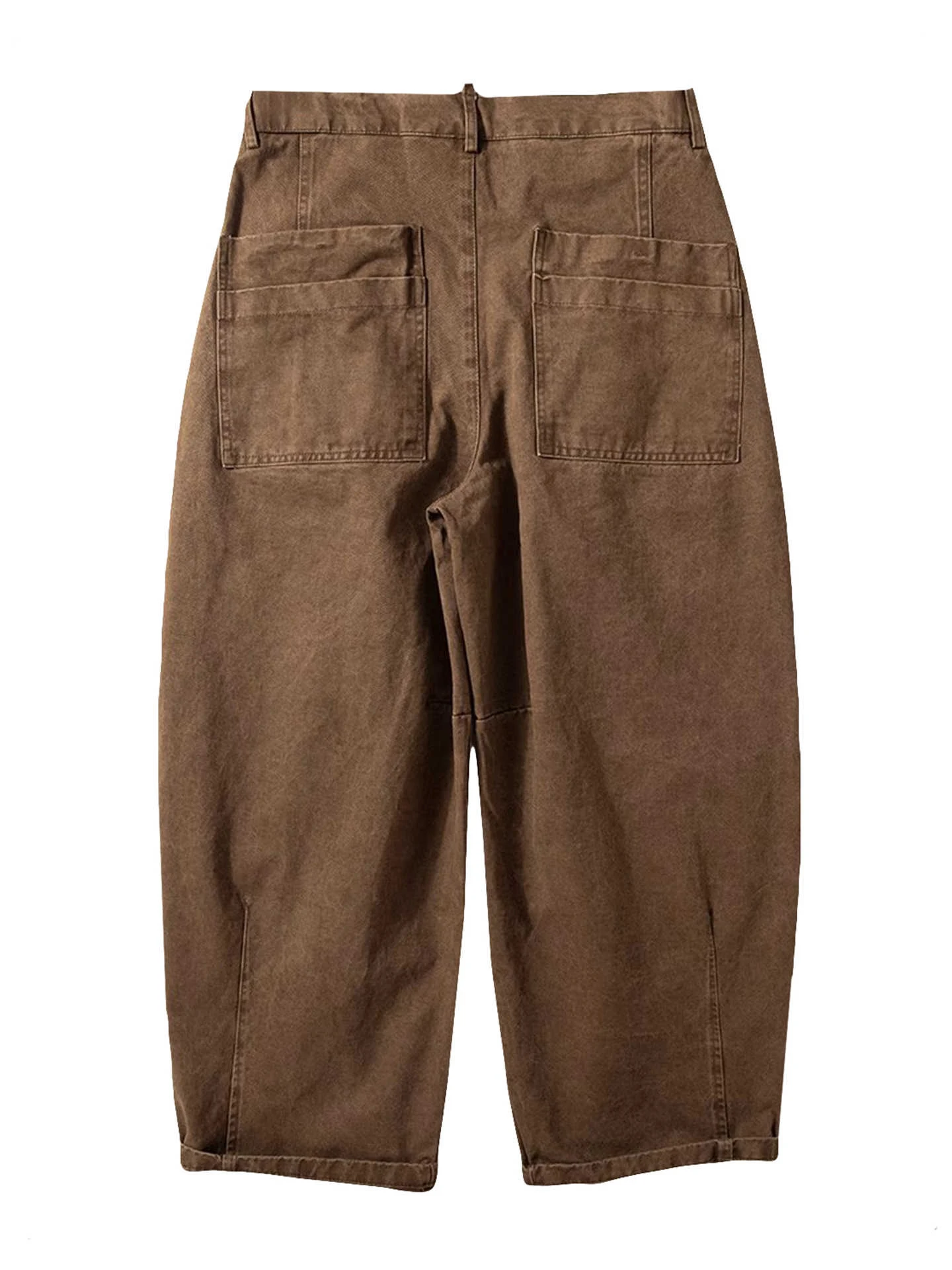 Retro Japanese Style Men's Casual Loose Wide Leg Workwear Pants Spring Autumn Large Size Tapered Shape Casual Long Trousers