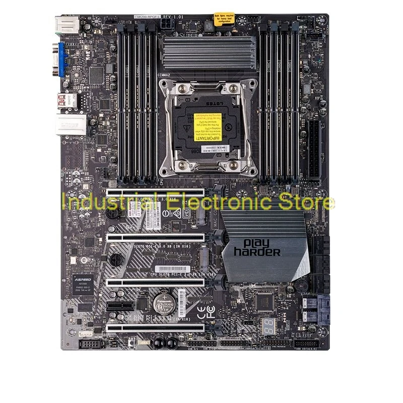 Server Motherboard For Supermicro X299 LGA2066 Support For Core x 4-way GPU Deep learning C9X299-RPGF-L