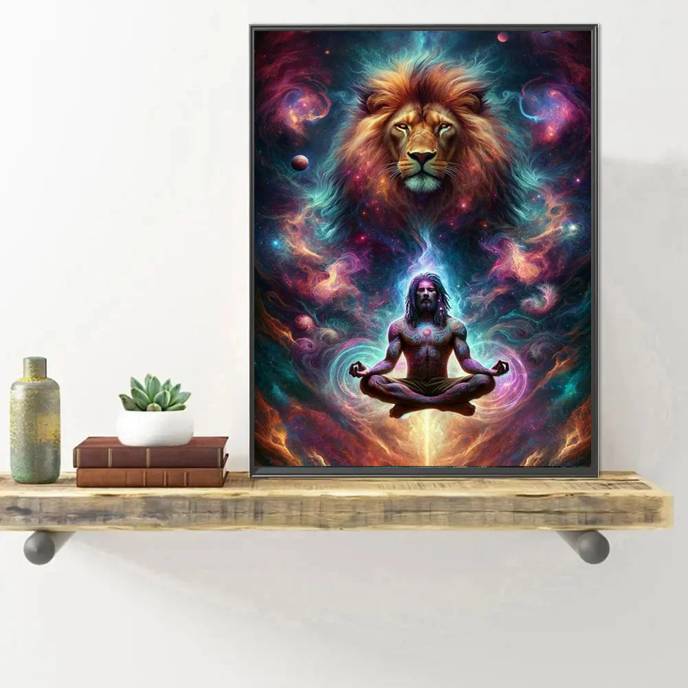 Lion Shamanic Consciousness Portrait Diamond Painting Kits New 2024 Cross Stitch Kits Mosaic Diamond Embroidery For Home Decor