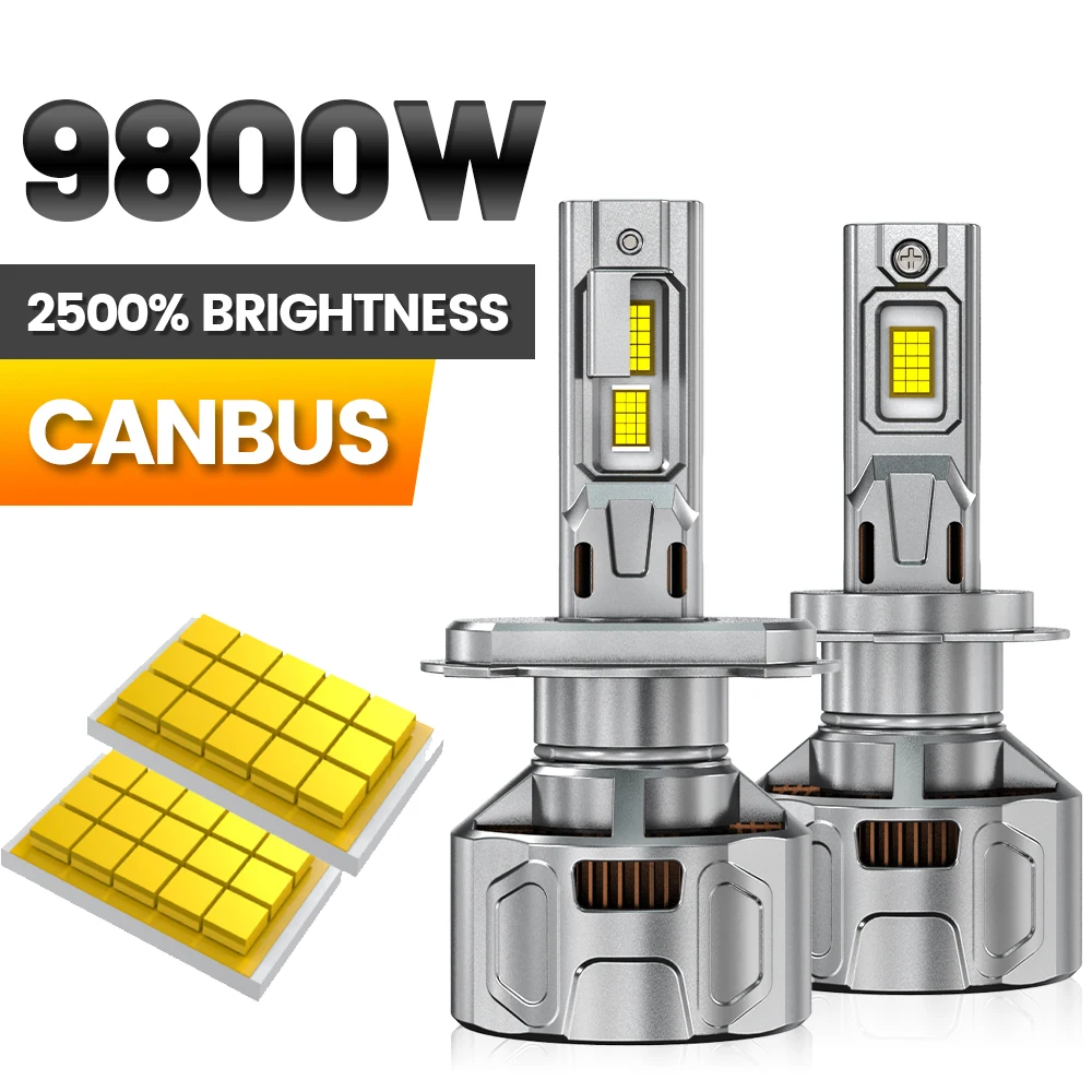 

9800W H7 H4 H11 LED Headlight High Power Canbus H1 H8 9005 HB3 9006 HB4 9012 HIR2 Turbo Lamp 6000K Car Light 12V 24V