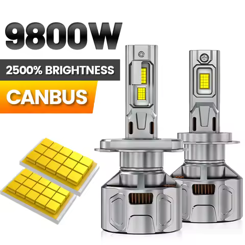 9800W H7 H4 H11 LED Headlight High Power Canbus H1 H8 9005 HB3 9006 HB4 9012 HIR2 Turbo Lamp 6000K Car Light 12V 24V
