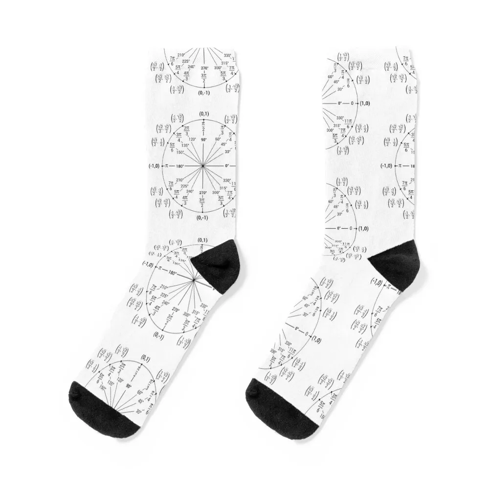 Unit Circle Nerdy Math Guide Socks new year japanese fashion Climbing Socks Female Men's