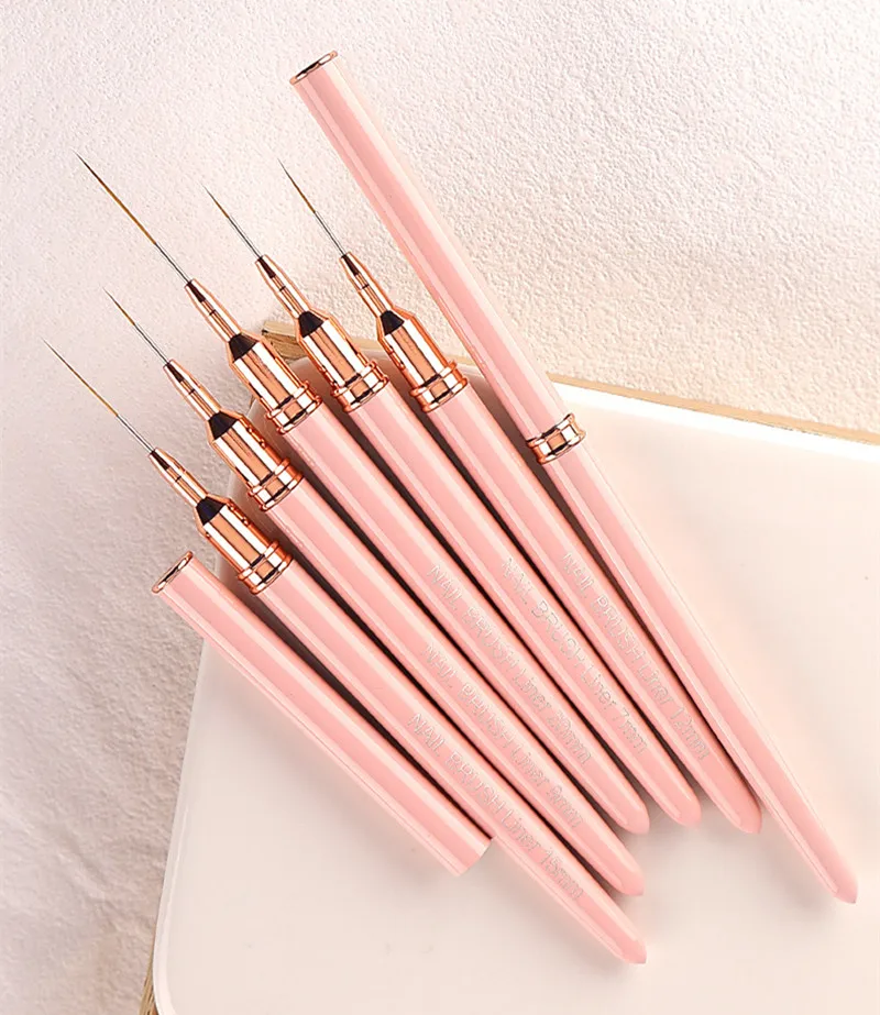 1/5개 네일 아트 아크릴 젤 UV 브러쉬 페인트 파인 라이너 스트라이핑 디자인 꽃 그림 팁 장식 펜 DIY 세트 도구