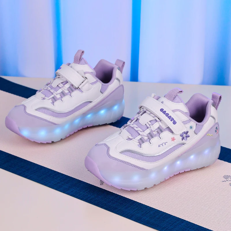 

Lightweight Wheeled Roller Sneakers: Student Shoes for Boys, Girls & Teens – Kids' Roller Skates for Commuting