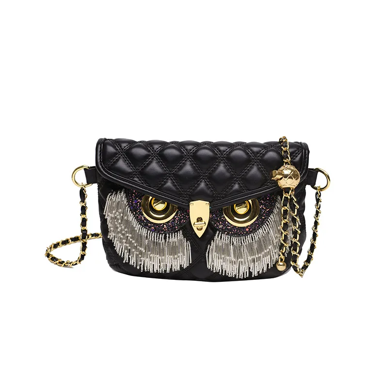 Designer Handbags Famous Brands Luxury Design Personality Novelty Unique Owl Tassel Women Purse