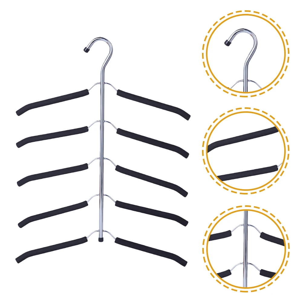 

2 Pcs Space Saving Hangers Flexible Foam Chrome Hook ganizer for Clothes Bra Tank Closet Storage No Trace Safe Hanger