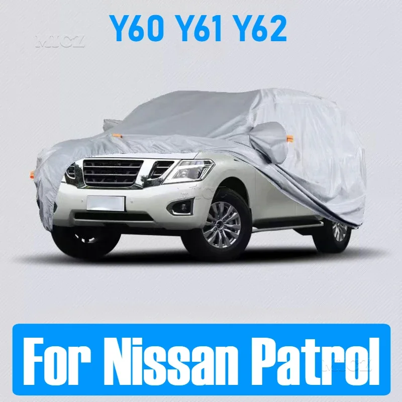 For Nissan Patrol Y60 Y61 Y62 Accessories Full Car Covers Outdoor Sun Anti UV Rain Snow Dust Protection Oxford Cloth